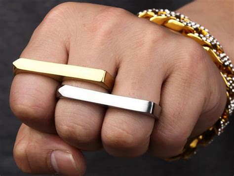 two finger ring for men